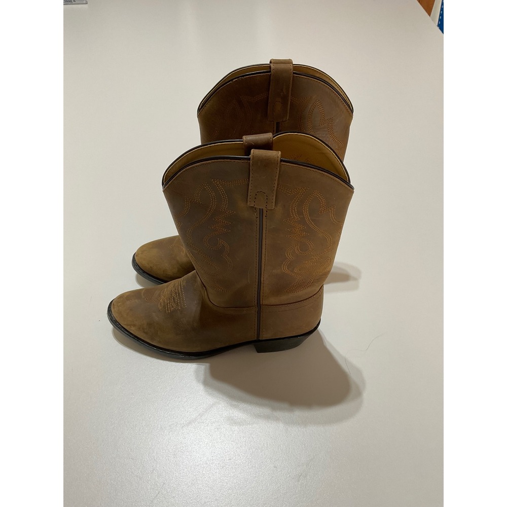Smoky Mountain Boots Youth Brown Leather Western Cowboy Boots Size 6.5 D 3034Y